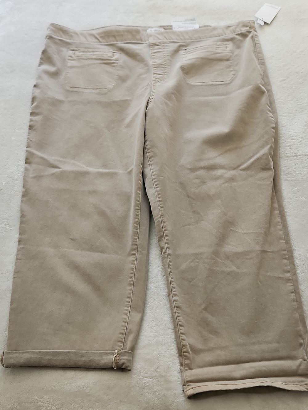 Westbound High Rise Slim Leg Cropped Pant W/ Lots Of Stretch: Portabella: 20W - Picture 4 of 15